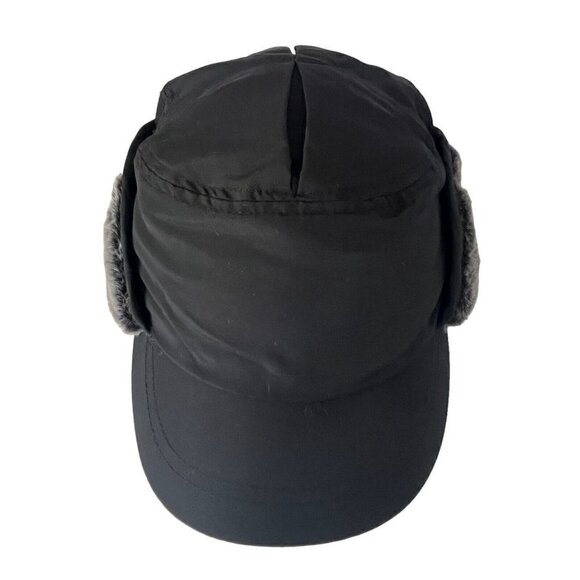 Connectyle Adult Winter Hat with Brim Warm Earflaps Faux Fur Black Baseball Cap - Picture 8 of 12